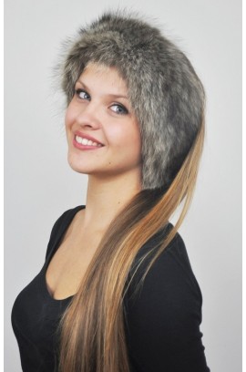 Raccoon fur headband - Fur collar